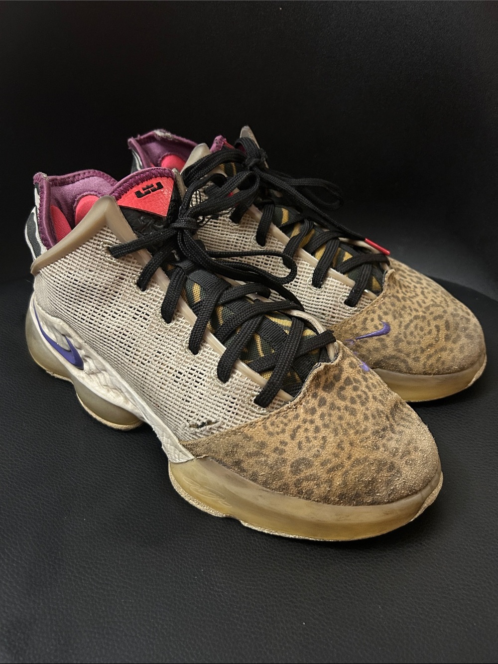Nike LeBron Safari Leopard Print Athletic Sneakers size 10